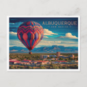Albuquerque New Mexico met luchtballonnen Briefkaart (Voorkant)