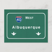 Albuquerque New Mexico nm Interstate Highway : Briefkaart (Voorkant)