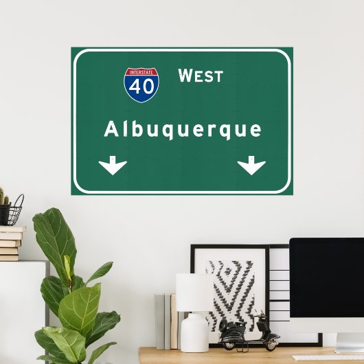 Albuquerque New Mexico nm Interstate Highway : Poster (Thuiskantoor)