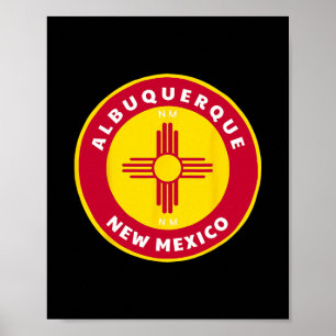 Albuquerque New Mexico Nm Zia Vlag Pride Dge Souve Poster