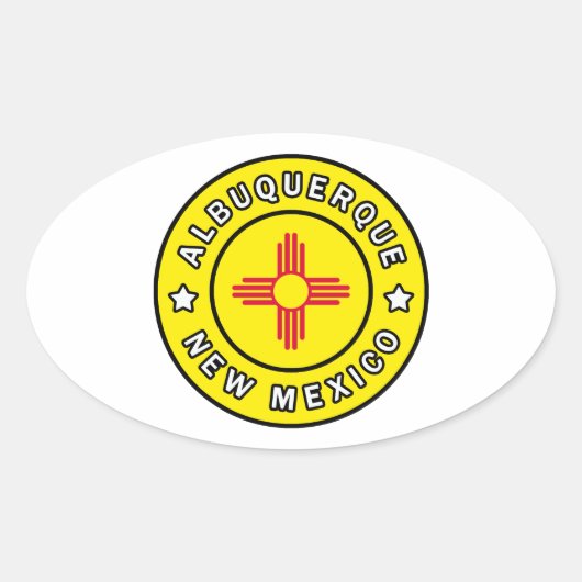 Albuquerque New Mexico Ovale Sticker (Voorkant)
