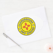 Albuquerque New Mexico Ovale Sticker (Envelop)
