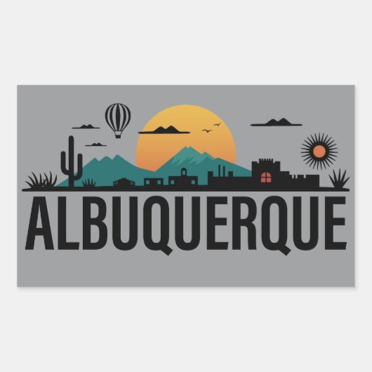 Albuquerque New Mexico Rechthoekige Sticker (Voorkant)
