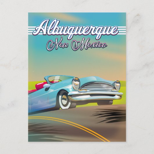 Albuquerque New Mexico reisposter Briefkaart (Voorkant)