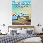 Albuquerque New Mexico-reisposter. Canvas Afdruk (Insitu (Slaapkamer))
