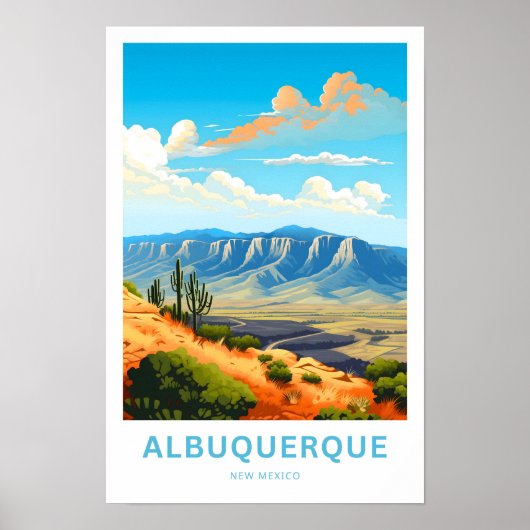 Albuquerque New Mexico Reisprint Poster (Voorkant)