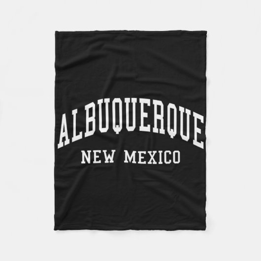 Albuquerque - New Mexico - Retro ontwerp - Clic Fleece Deken (Voorkant)