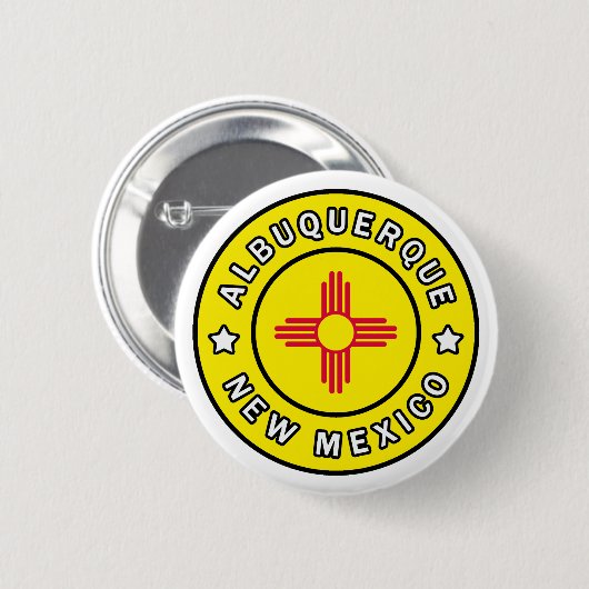 Albuquerque New Mexico Ronde Button 5,7 Cm (Voorkant /achterkant)