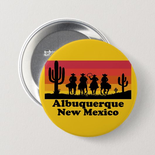 Albuquerque New Mexico Ronde Button 7,6 Cm (Voorkant /achterkant)