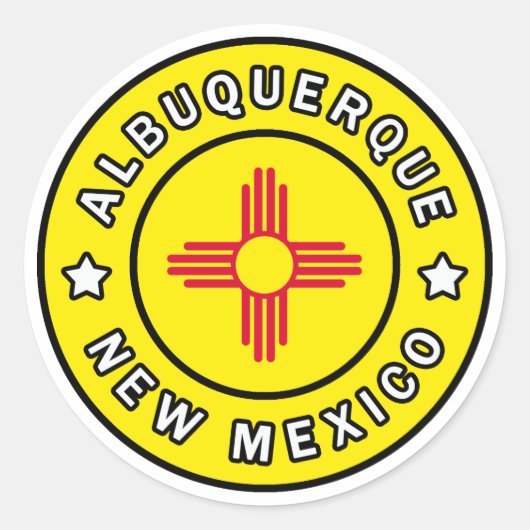 Albuquerque New Mexico Ronde Sticker (Voorkant)