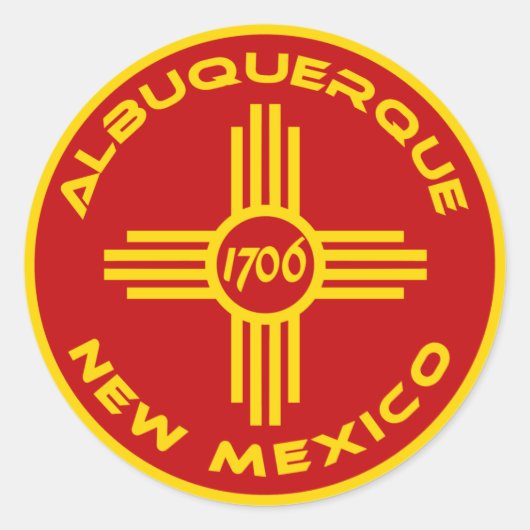 Albuquerque New Mexico Ronde Sticker (Voorkant)