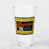 Albuquerque, New Mexico Route 66 Pint Glass Glas (Voorkant)