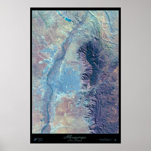 Albuquerque, New Mexico satellietposter Poster (Voorkant)