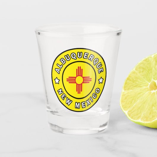 Albuquerque New Mexico Shot Glas (Voorkant)