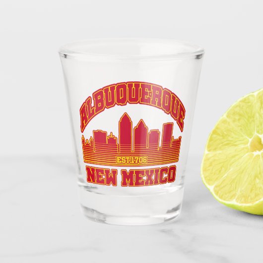 Albuquerque, New Mexico Shot Glas (Voorkant)