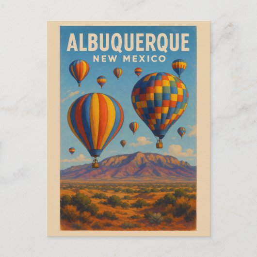 Albuquerque New Mexico Skies Briefkaart (Voorkant)