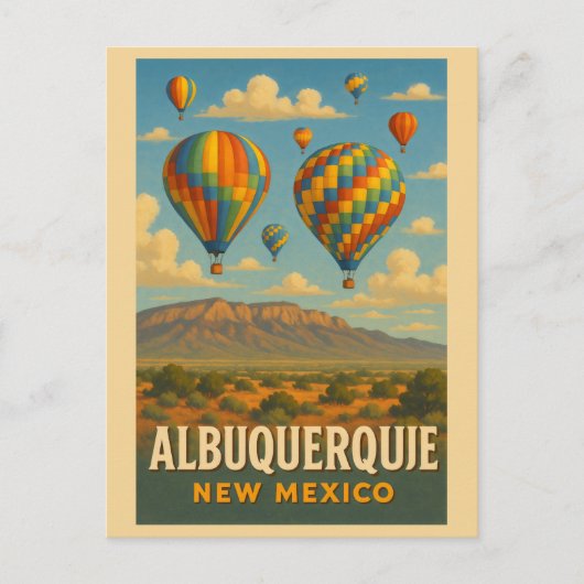 Albuquerque New Mexico Skies Briefkaart (Voorkant)