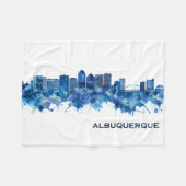 Albuquerque New Mexico Skyline Blue Fleece Deken (Voorkant (Horizontaal))