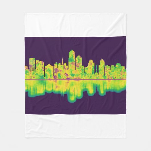 Albuquerque New Mexico Skyline Fleece Deken (Voorkant)