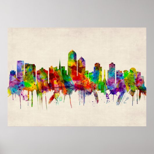 Albuquerque New Mexico Skyline Poster (Voorkant)