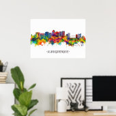 Albuquerque New Mexico Skyline Poster (Thuiskantoor)