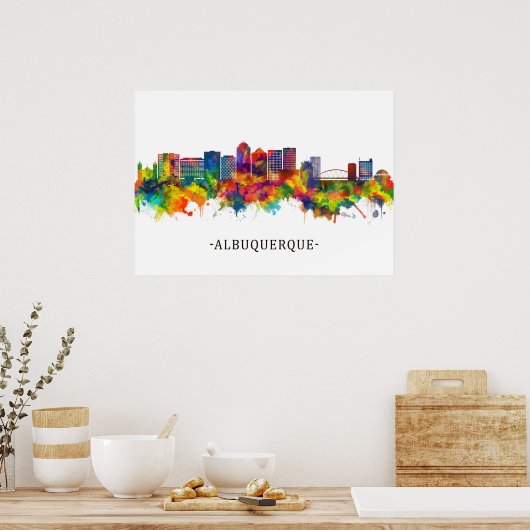 Albuquerque New Mexico Skyline Poster (Keuken)