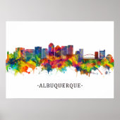 Albuquerque New Mexico Skyline Poster (Voorkant)