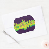 Albuquerque New Mexico Skyline Ronde Sticker (Envelop)
