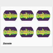 Albuquerque New Mexico Skyline Ronde Sticker (Vel)
