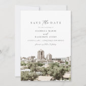 ALBUQUERQUE New Mexico Skyline Save the Date Kaart (Voorkant)