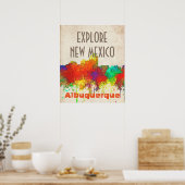 Albuquerque New Mexico Skyline-SG Poster (Keuken)