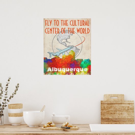 Albuquerque New Mexico Skyline-SG Poster (Keuken)