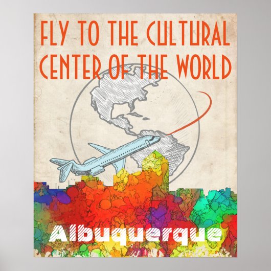 Albuquerque New Mexico Skyline-SG Poster (Voorkant)