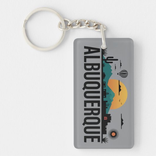 Albuquerque New Mexico Sleutelhanger (Voorkant)