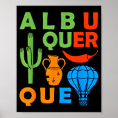 Albuquerque New Mexico Souvenir Men Petroglyph Alb Poster (Voorkant)
