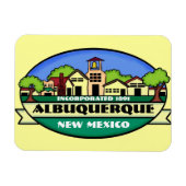 Albuquerque New Mexico stad souvenir magneet (Horizontaal)