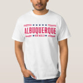 ALBUQUERQUE NEW MEXICO Sterren en Strepen T-shirt (Voorkant)