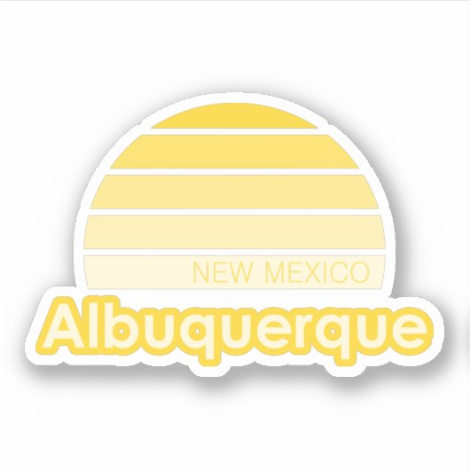 Albuquerque New Mexico Sticker (Voorkant)