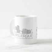 Albuquerque, New Mexico Stylized Skyline Koffiemok (Voorkant links)