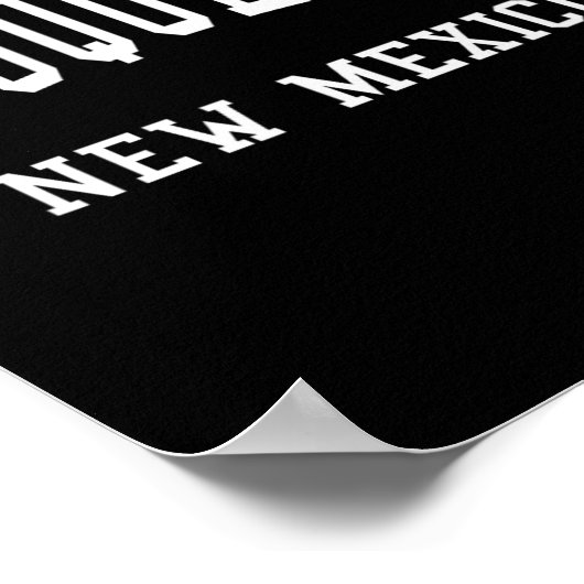 Albuquerque - New Mexico - Throwback Design - Clic Poster (Hoek)