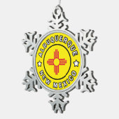 Albuquerque New Mexico Tin Sneeuwvlok Ornament (Rechts)