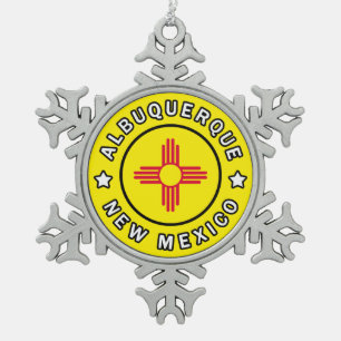 Albuquerque New Mexico Tin Sneeuwvlok Ornament