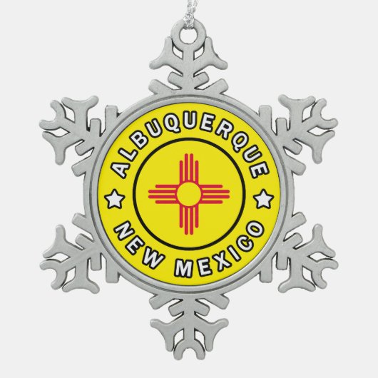 Albuquerque New Mexico Tin Sneeuwvlok Ornament (Voorkant)
