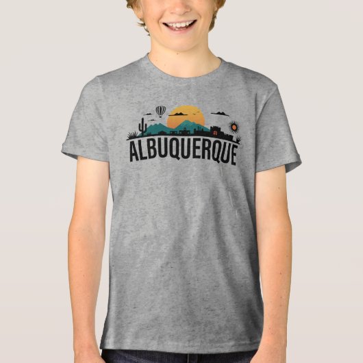 Albuquerque New Mexico Tri-Blend Shirt (Voorkant)