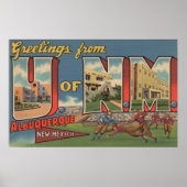 Albuquerque, New Mexico - Universiteit van NM Poster (Voorkant)