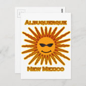 Albuquerque New Mexico USA Sun Logo Briefkaart (Voorkant / Achterkant)