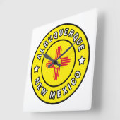 Albuquerque New Mexico Vierkante Klok (Hoek)