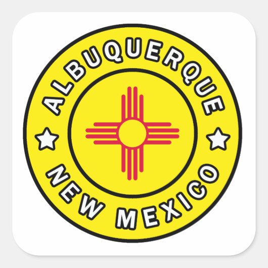 Albuquerque New Mexico Vierkante Sticker (Voorkant)