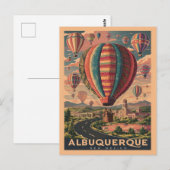 Albuquerque, New Mexico, Vintage voor heteluchtbal Briefkaart (Voorkant / Achterkant)