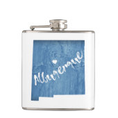 Albuquerque New Mexico Wood Grain Heupfles (Voorkant)